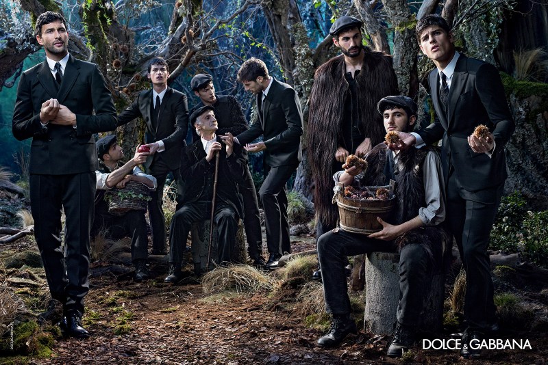 –Dolce &amp; Gabbana designer Domenico Dolce photographs the Italian fashion label’s fall/winter 2014 advertising campaign. Posing for the engaging campaign photos, models Evandro Soldati, Mariano Ontañon, Miks, Misa Patinszki, Noah Mills and Ryan Barrett come together to model the regal designs for fall/winter 2014. Using the Norman kings of Sicily as their muse for the season, designers Domenico Dolce and Stefano Gabbana dream up a rich outing with printed suiting and sportswear for a culturally rich treatment of menswear