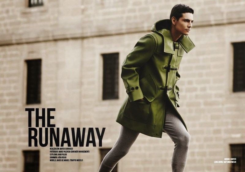 The Runway for Risbel Magazine, Created by Mateo Carrasco, photographed by Marc Palencia (Tenri Mür Management), styled by Mar Pulido, grooming by Aída Rojas and modeling by Javier de Miguel at Traffic Models.