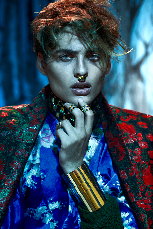 Introducing for the very first time in Fashionably Male artist, light maker and photographer Can Büyükkalkan with a outstanding work starring by Semih Metin Demirkan and Make up by Melis Yılmaz.