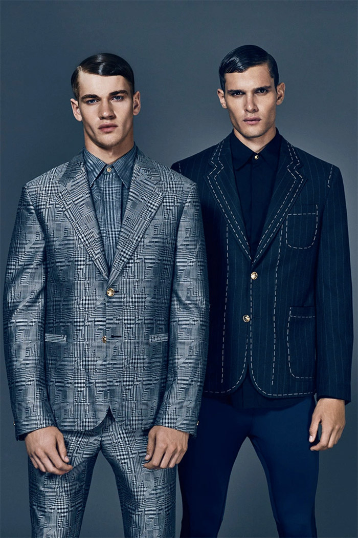 Liam Vandiar and Matty Carrington shot by Mark Cant and styled Joseph Kocharian with FW15 pieces from Moschino, Sibling, Givenchy and more, for the latest issue of Attitude magazine.